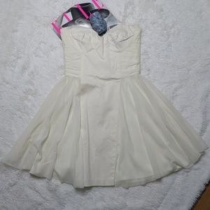 Asos Strapless Lace Mini Prom Dress